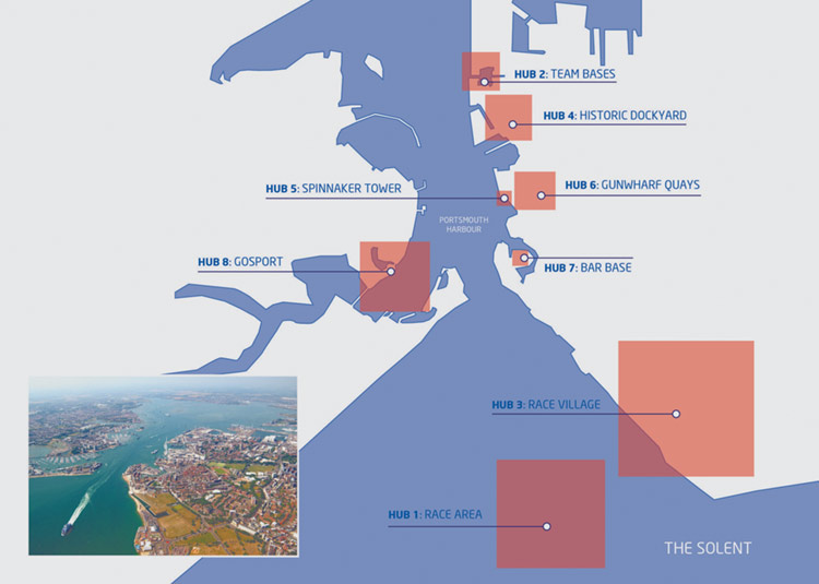 Plan of America's Cup World Series in Portsmouth England, July 2015 / 2016