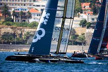 Energy notched two 3rds, finishing 4th in the standings Wednesday. Photo:2011 Gilles Martin-Raget/americascup.com
