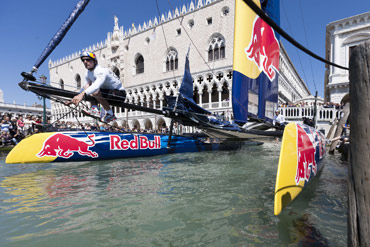Red Bull demonstration boat in Venice.  Photo:©2012 ACEA/Gilles Martin-Raget