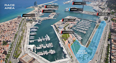 
Barcelona Race Village for the 2024 America's Cup. (Image: ©2022 America's Cup Events)