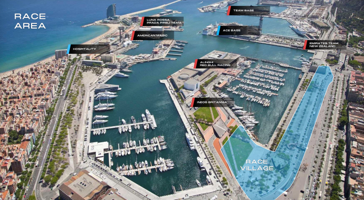 Barcelona Race Village for the 2024 America's Cup.