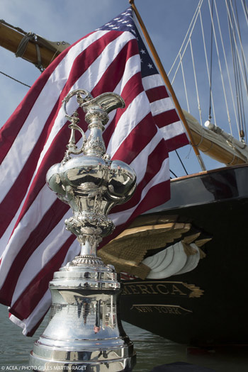 2017 America's Cup - America's Cup trophy is traveling in good company