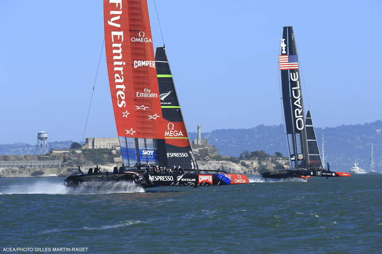 Louis Vuitton Cup Challenger races for America's cup poster by