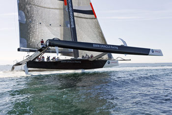 BMW Oralce Trimaran first sail photo