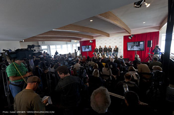 Presentation at Golden Gate YC for AC45 yachts. Photo copyright 2011 Guilain Grenier americascup.com