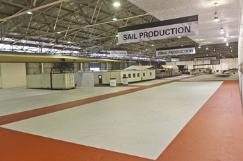 Inaside Pier 80 shed where Oracle Racing is building their new America's Cup yachts. Photo:2012 Guilain Grenier/Oracle Racing