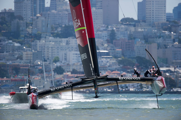 Emirates Team New Zealand Boat #2.  Photo:2013 Chris Cameron/ETNZ